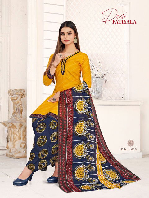 GANESHA DESI PATIYALA 1 Cotton Casual Wear Printed Designer Printed Dress Material Collection